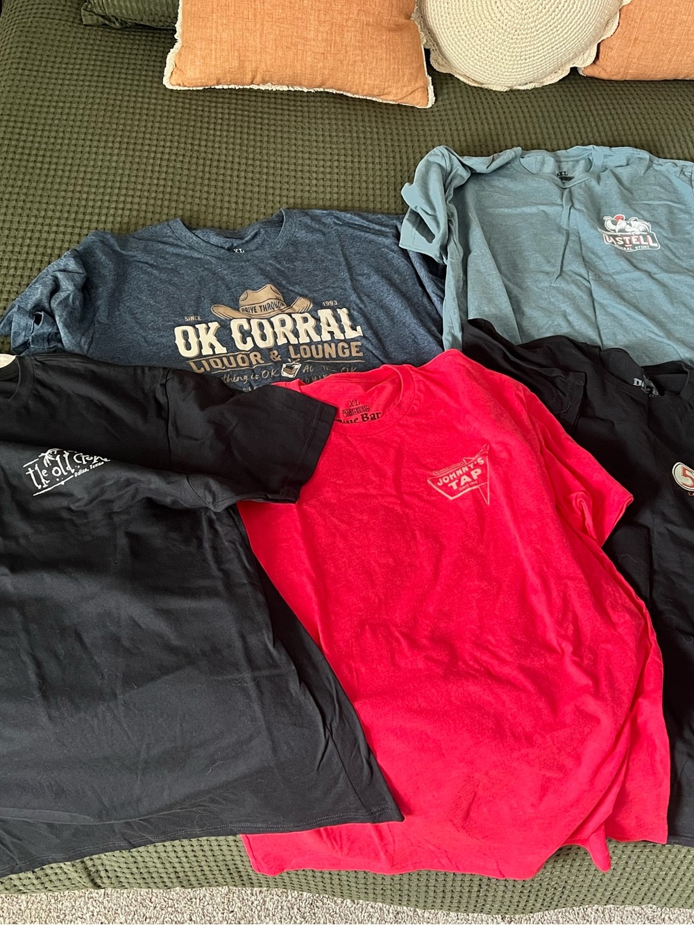 Short Sleeve Tee Pack - Navy Blue, Black, Red, Light Blue